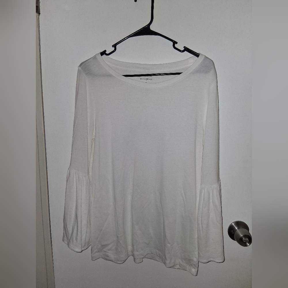 Banana Republic White Long Sleeve Top